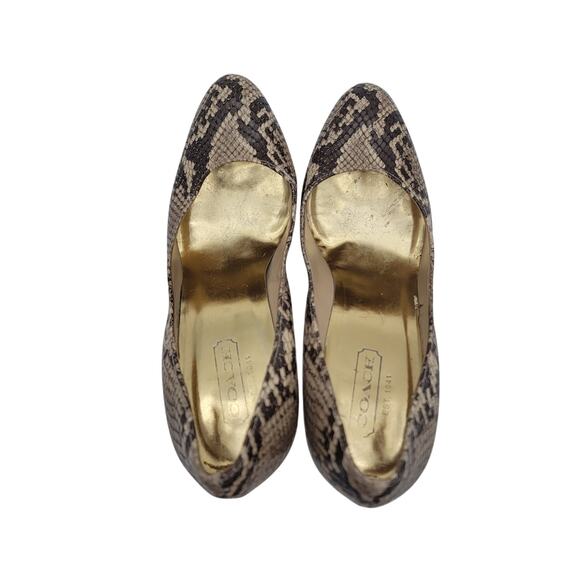 Coach Snakeskin Round Toe Pumps - Picture 10 of 12